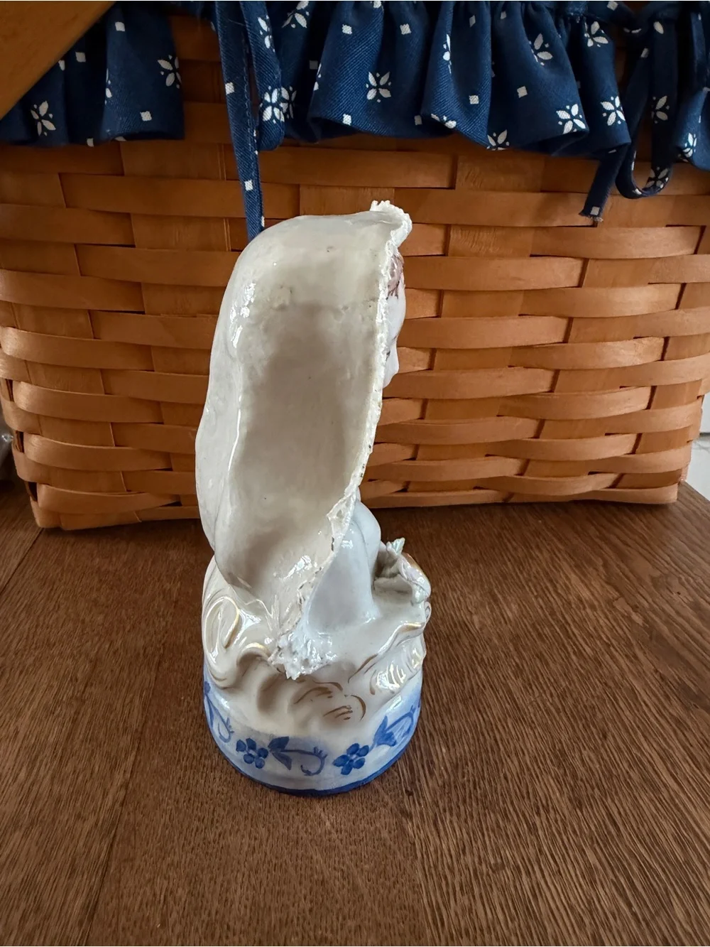 Vintage Lady Figurine with Laced Accents